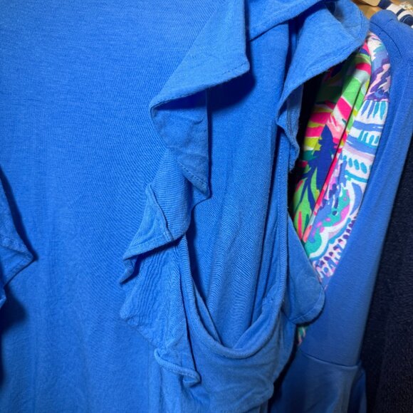 Lilly Pulitzer Blue Flutter Tank Top - Picture 5 of 7